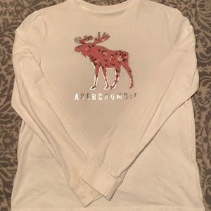 Abercrombie girls size 11/12 white long sleeve shirt